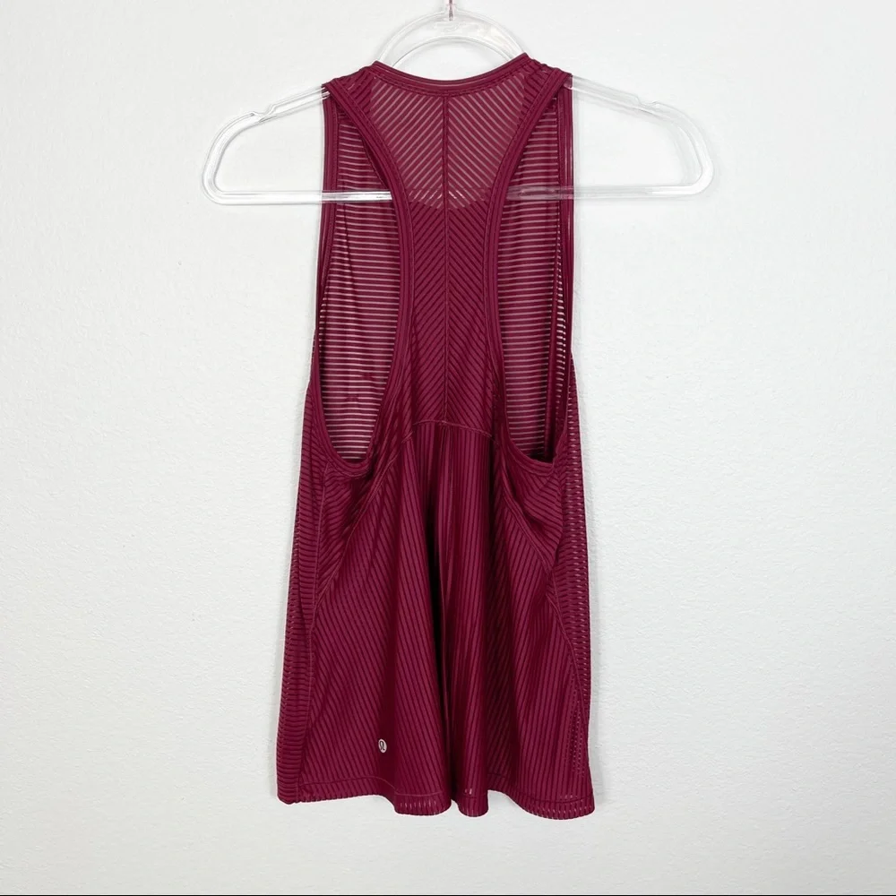 Lululemon Miles Ahead Tank Ruby‎ Wine Red 4